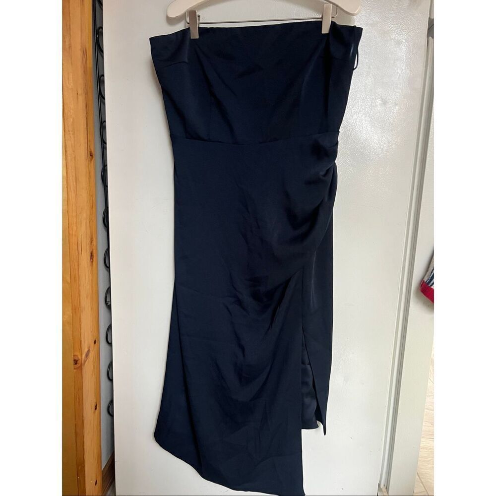 Cushnie Navy Blue Strapless Dress Woman’s Size 16 NEW
